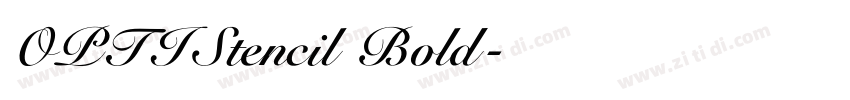 OPTIStencil Bold字体转换